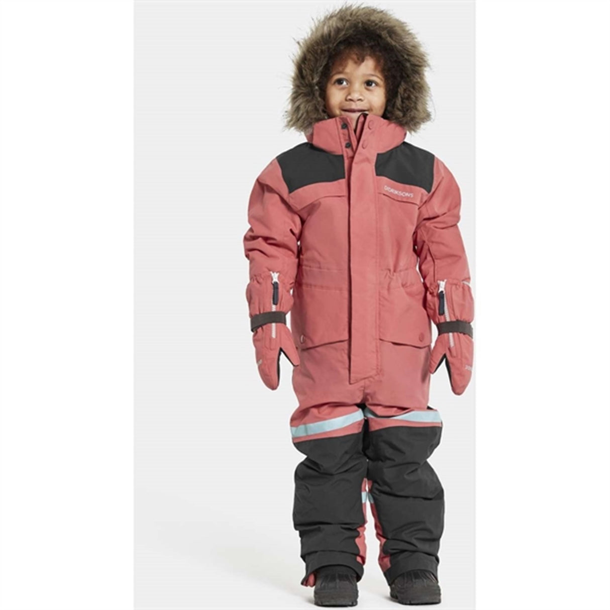 Didriksons Bjärven Peach Rose Snowsuit 2