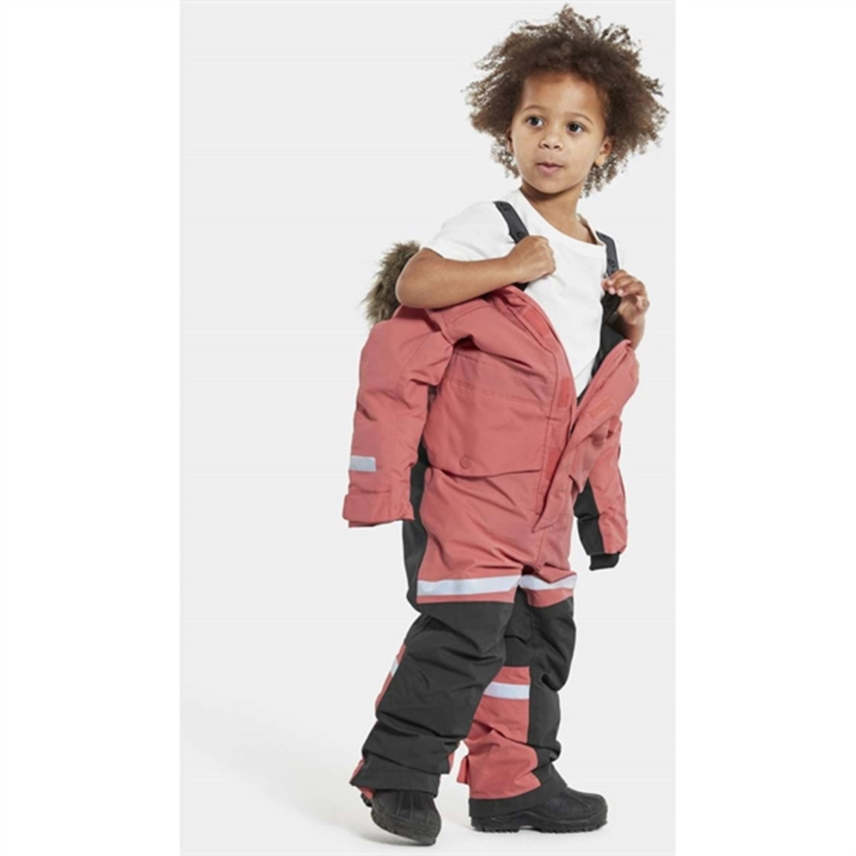Didriksons Bjärven Peach Rose Snowsuit 4