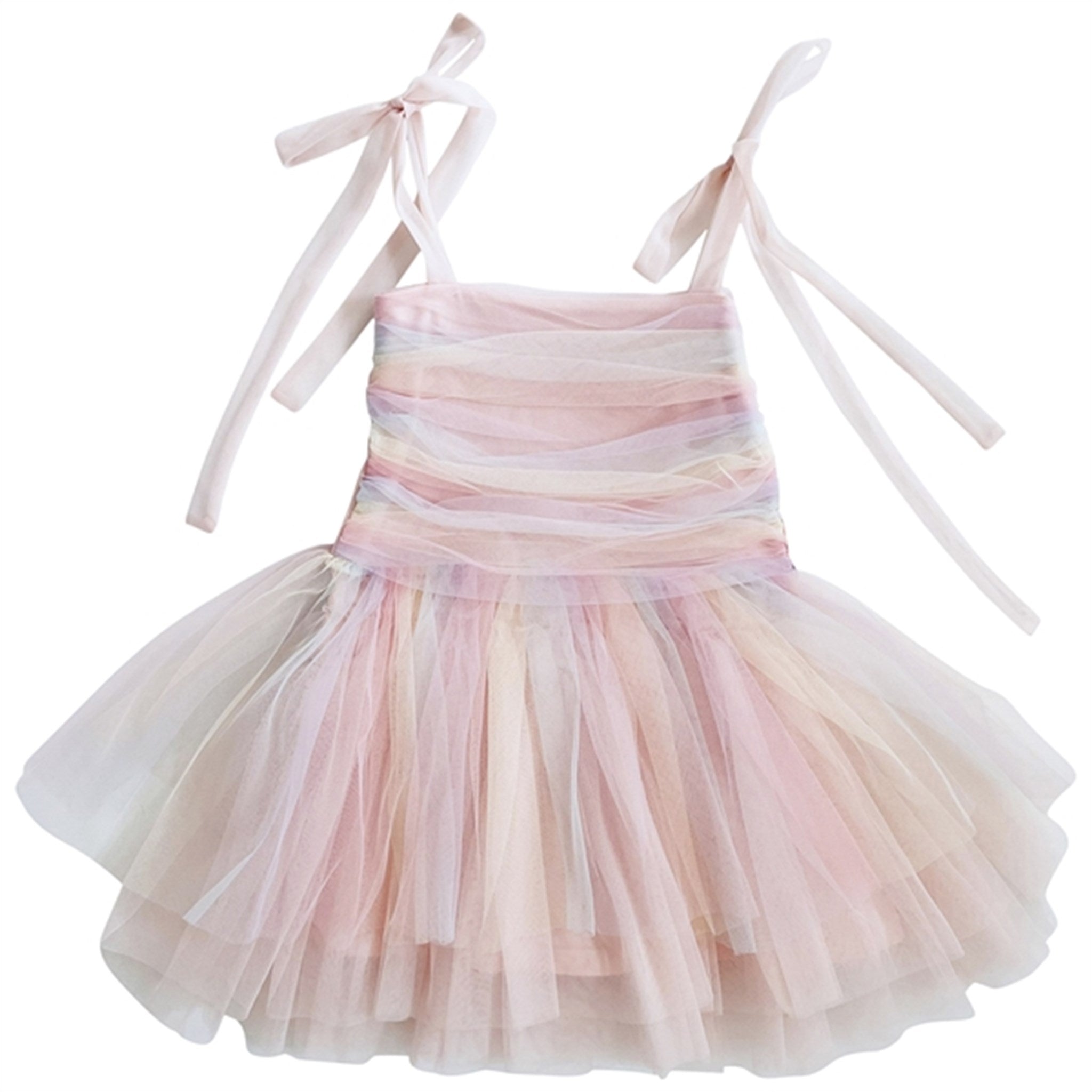 Dolly by Le Petit Tom Unicorn Rainbow Ballerina Tulle Tutu Dress Rainbow Pastel