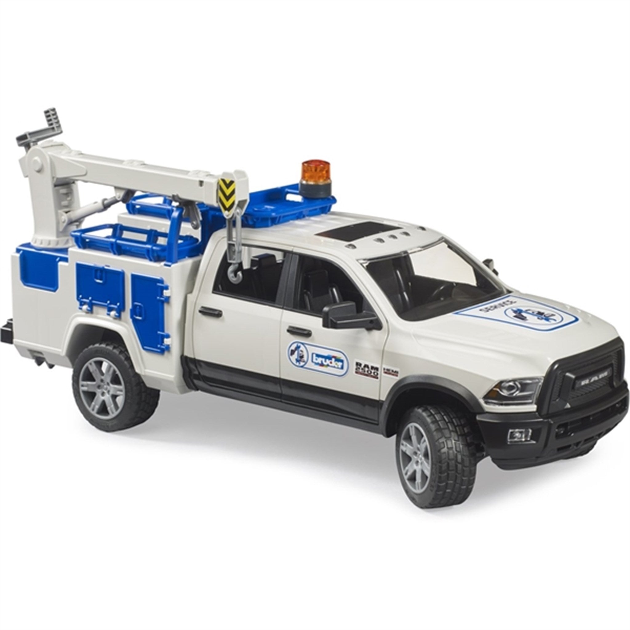 Bruder RAM 2500 Service Truck with Rotating Beacon Light 6
