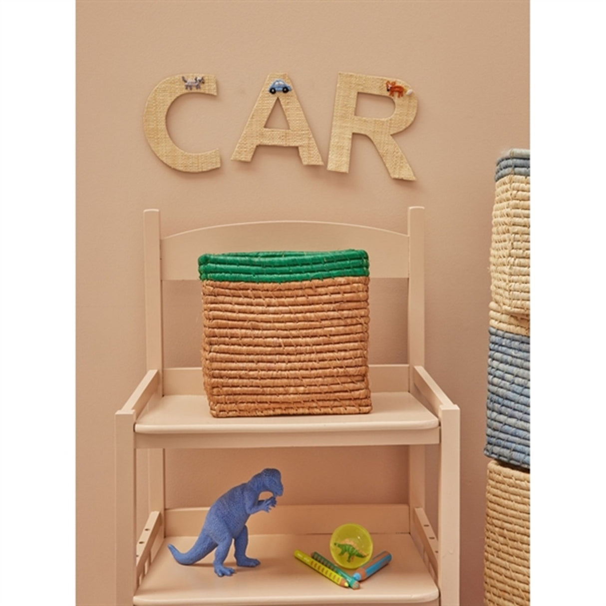 RICE Tea/Green Basket for Storage Small