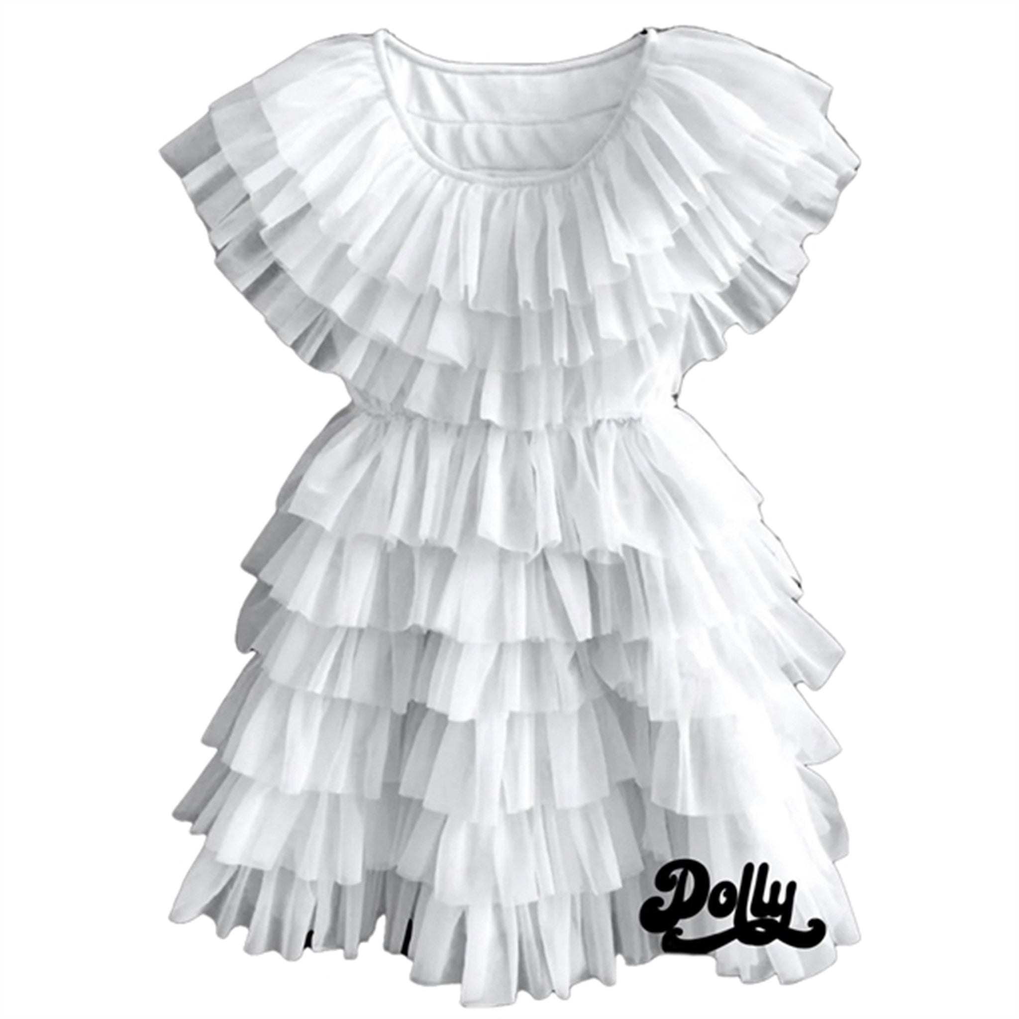 Dolly By Le Petit Tom Dolly Delicious Cake Dress Whipped Cream White