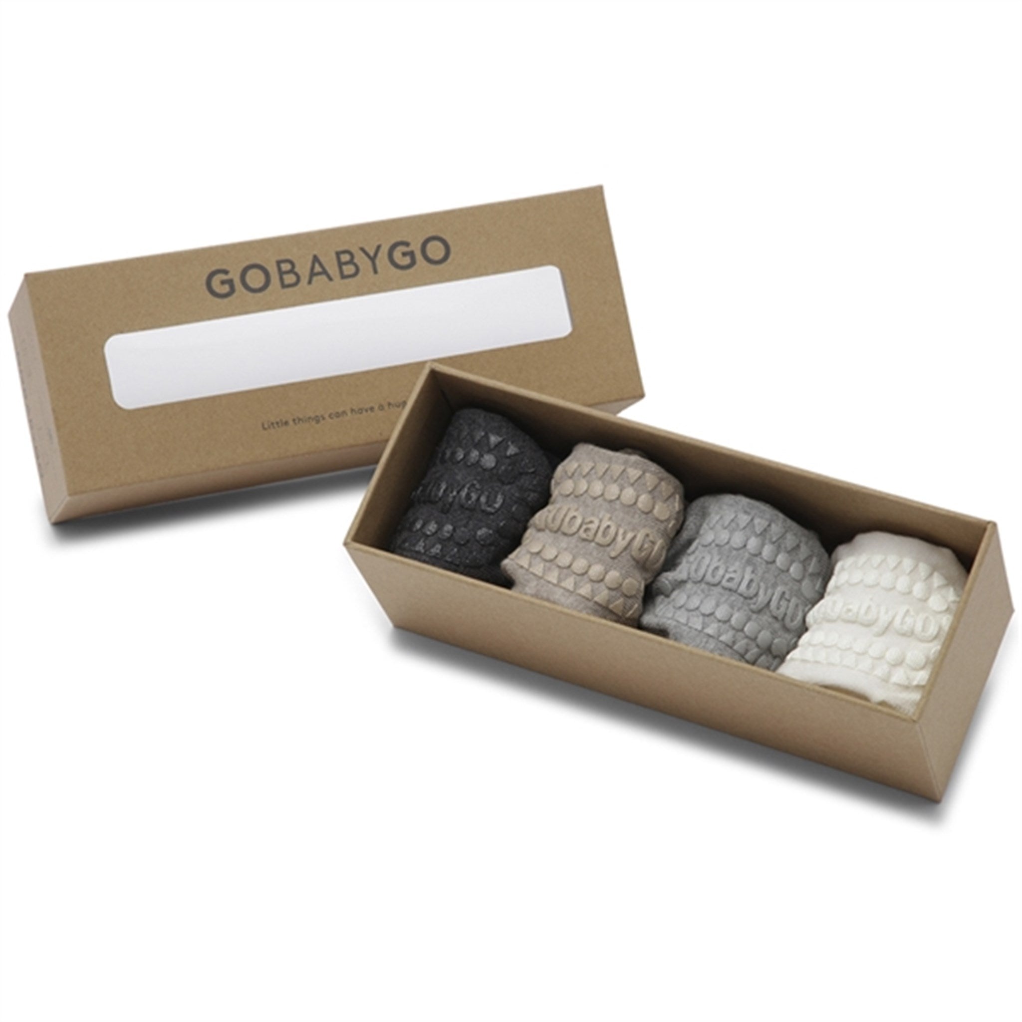 GObabyGO Bamboo Socks Combo Box Antislip Sand 3