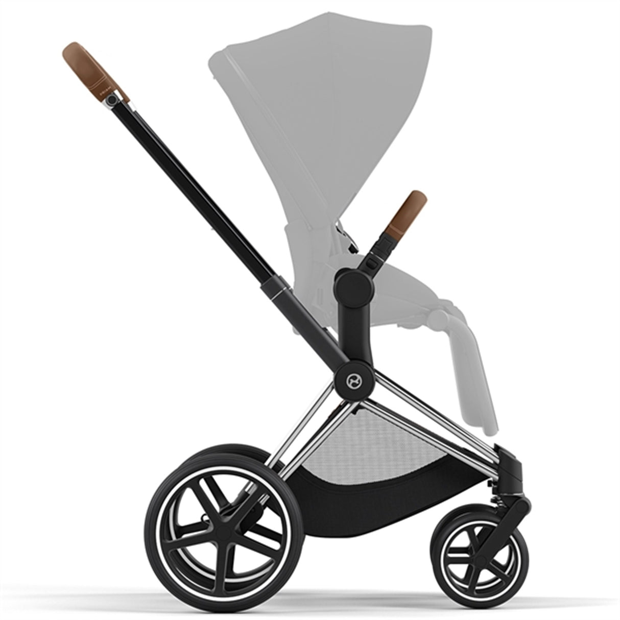 Cybex PRIAM Frame incl. Seat Hardpart Chrome Brown