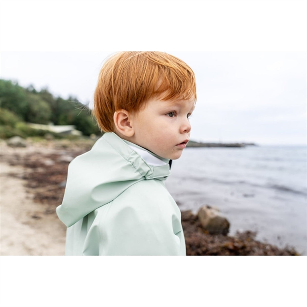 Didriksons Pale Mint Slaskeman Kids Rainwear