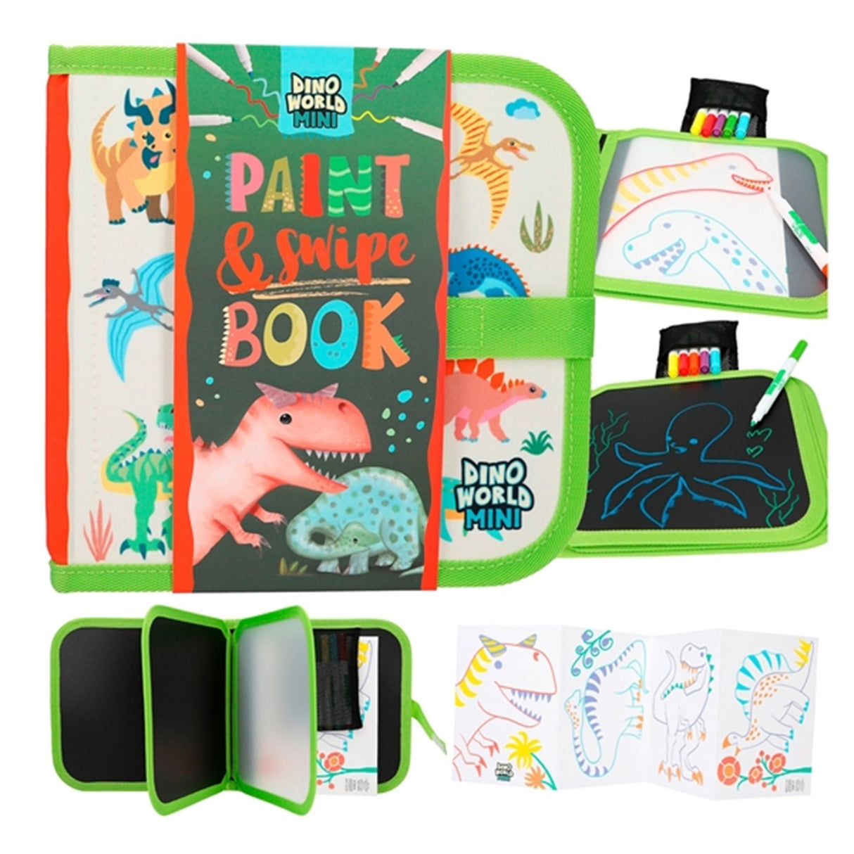 Dino World Paint & Swipe Book