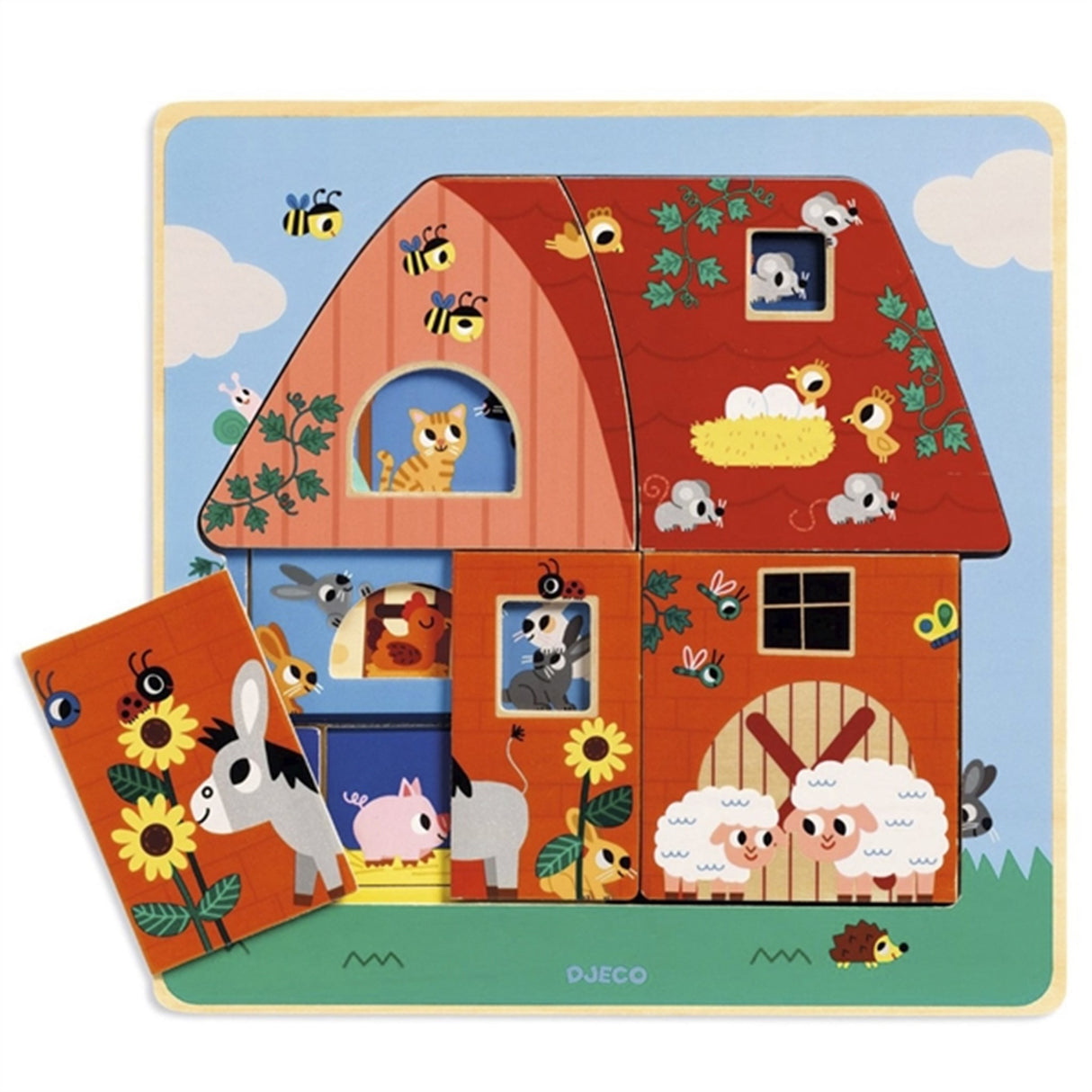 Djeco 3 Layers Puzzle Chez Moo