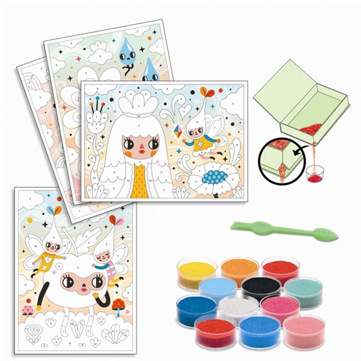 Djeco Creative Box Coloured Sand - Lovely