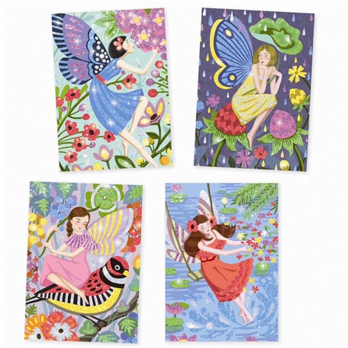 Djeco Creative Box Glittercards - Fairies 2