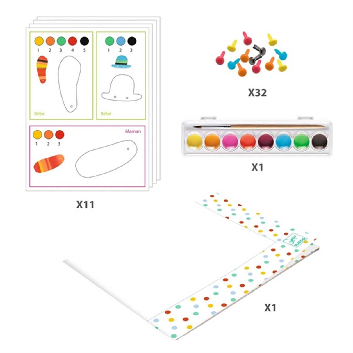 Djeco Creative Box Build Family Fox