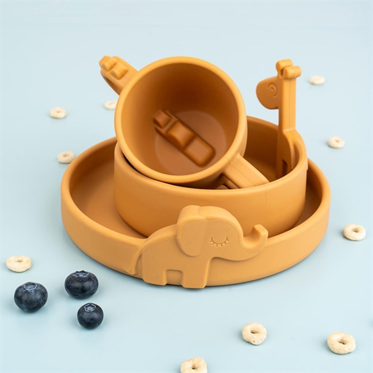 Done by Deer Peekaboo Plate Elphee Mustard