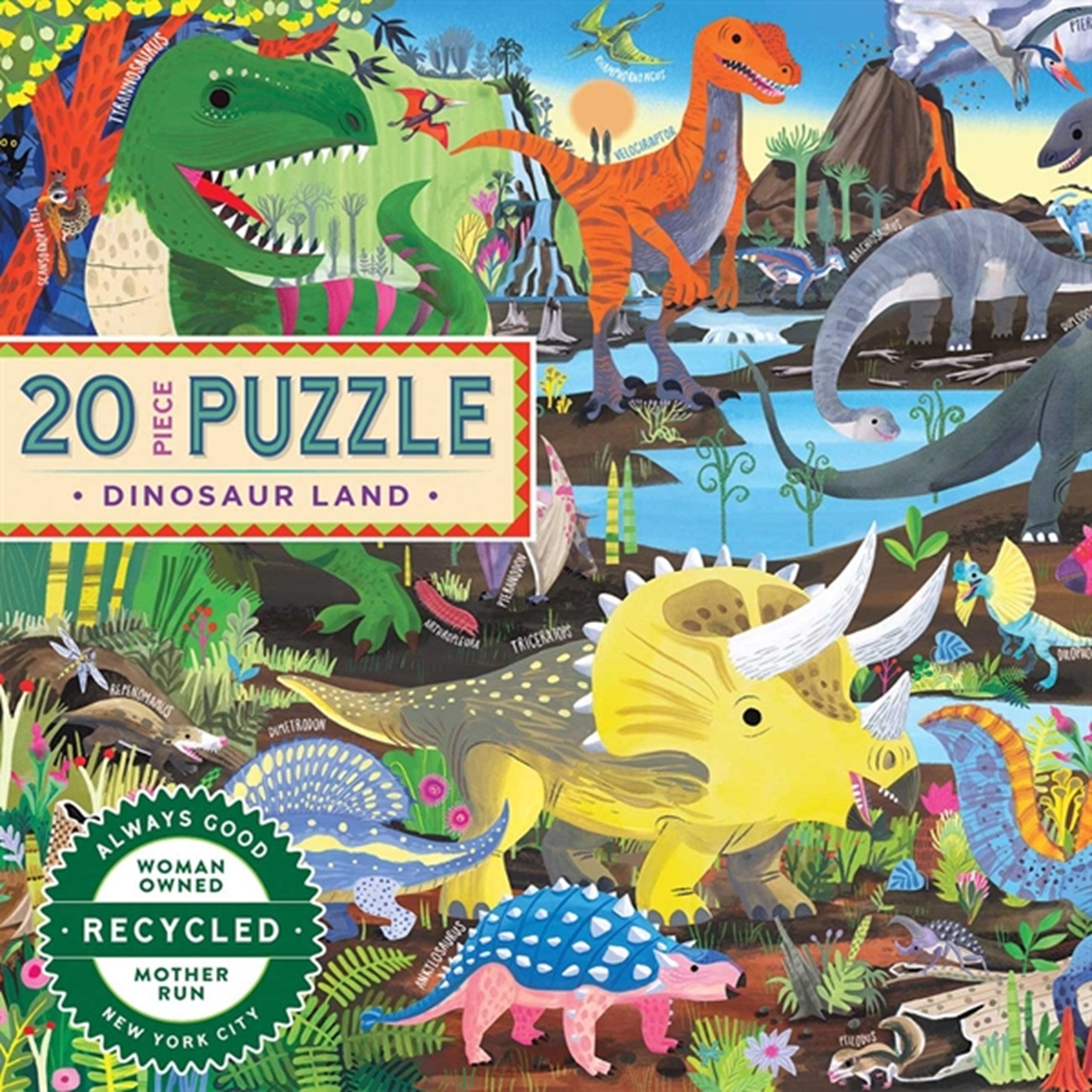 Eeboo Puzzle 20 Pieces - Dinoland