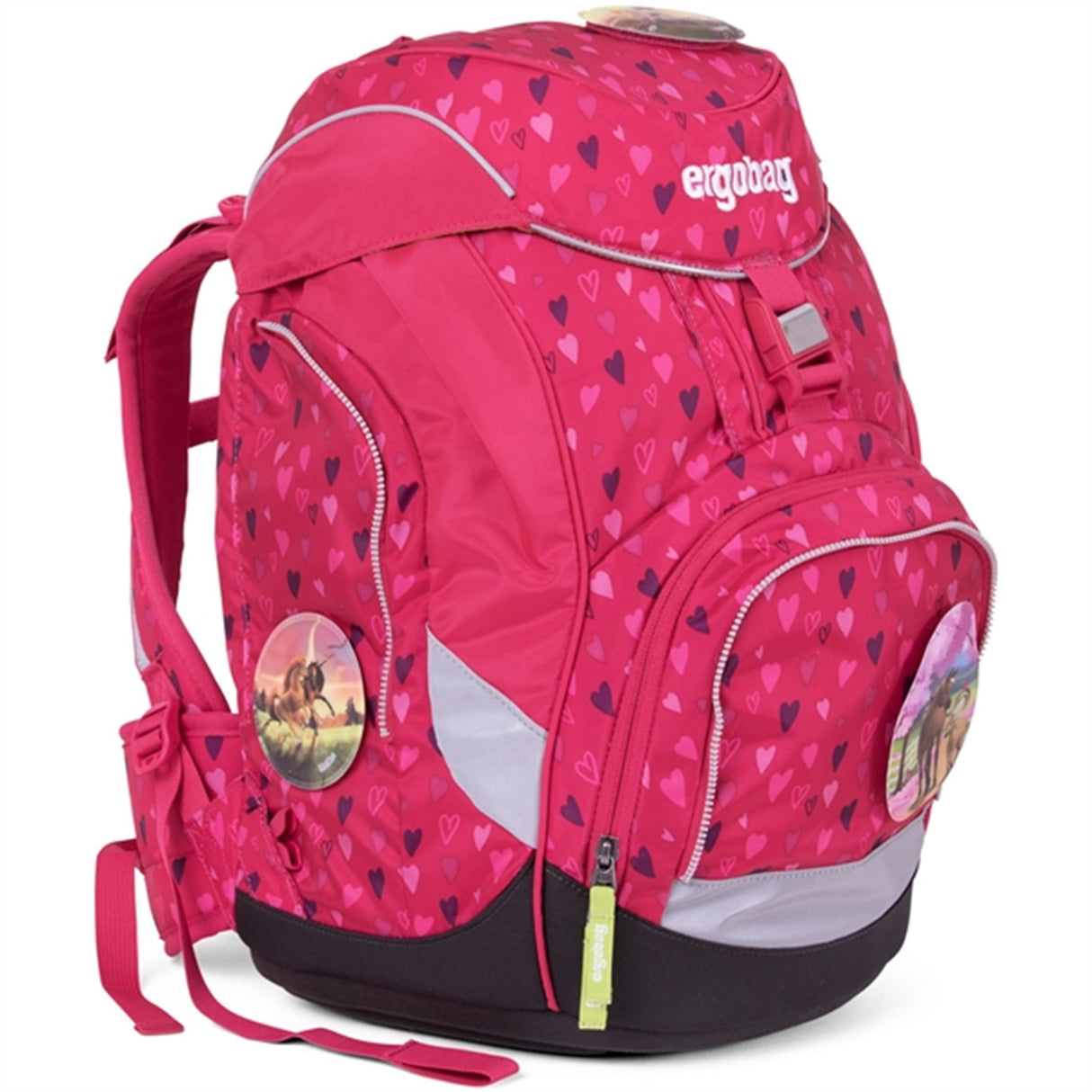 Ergobag Prime School Bag HorseshoeBear Pink Hearts