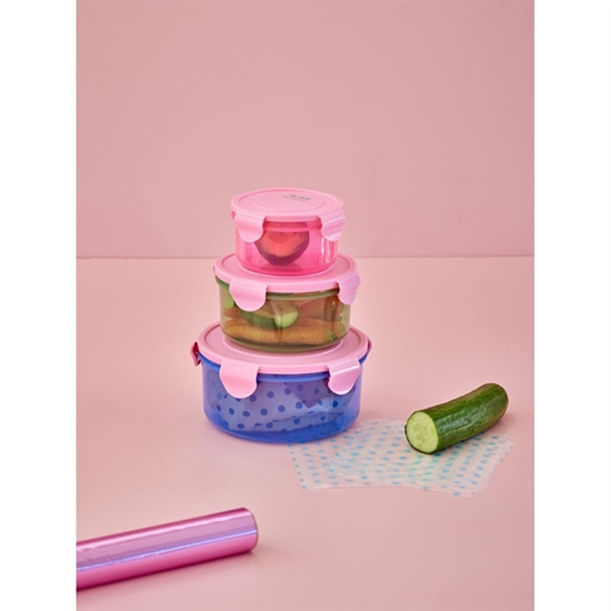 RICE Multicolor Food Boxes 3-pack