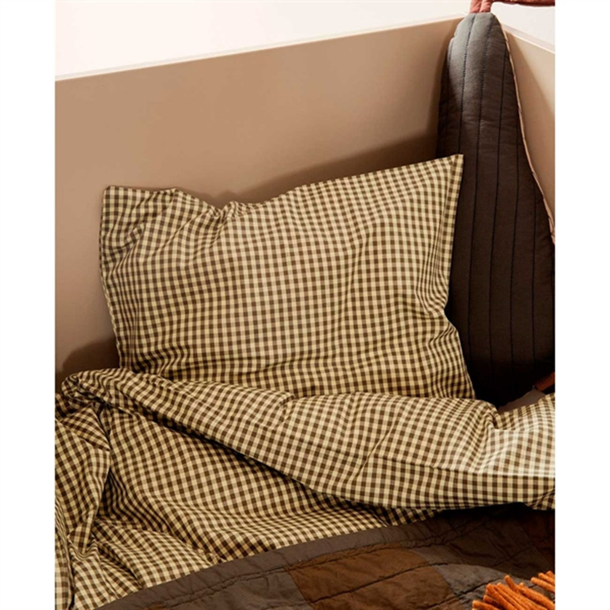 Ferm Living Check Bedding Lemon/Olive