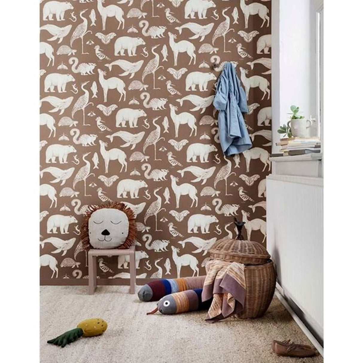 Ferm Living Snake Pillow Dusty Rainbow