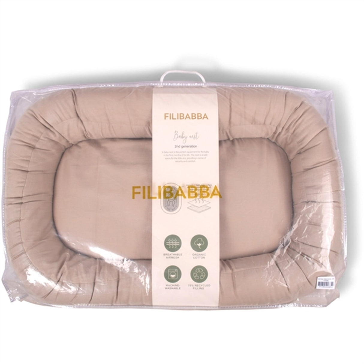 FILIBABBA Babynest 2. Generation Warm Grey