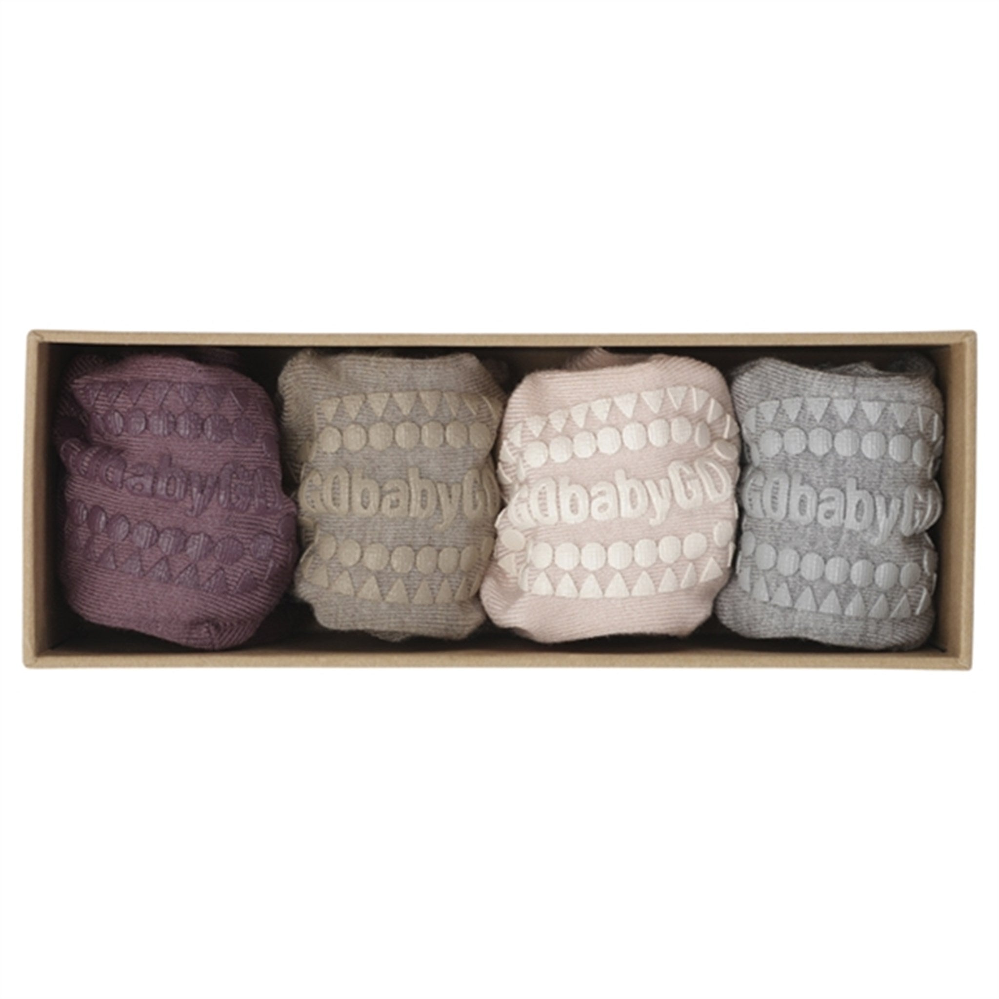 GObabyGO Bamboo Socks Combo Box Antislip Soft Pink 2