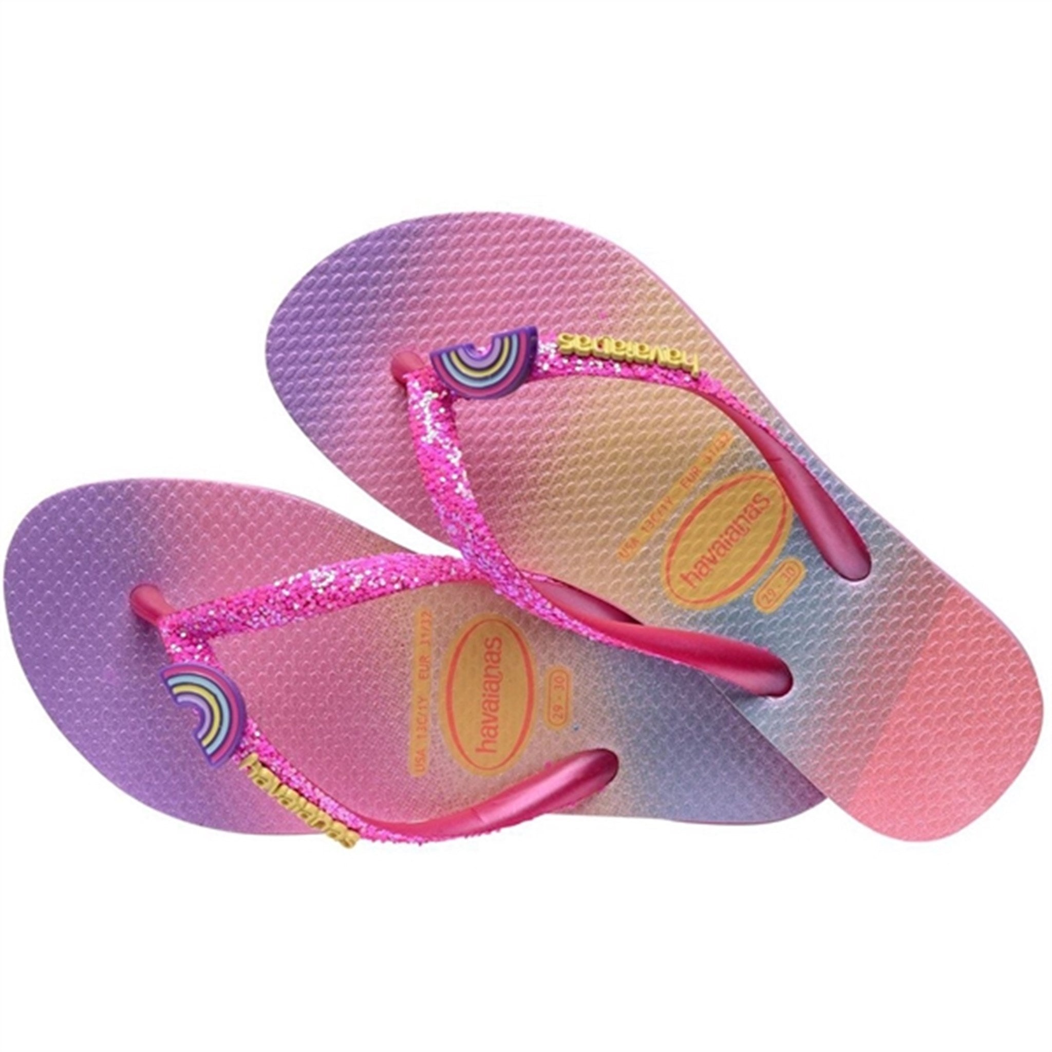 Havaianas Kids Sandals Slim Glitter Trendy PnkLemo/PnkFlux 4