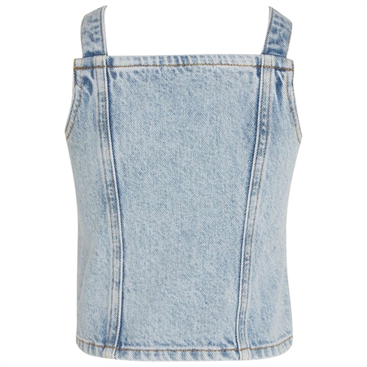 Calvin Klein Strap Denim Top Powder Blue