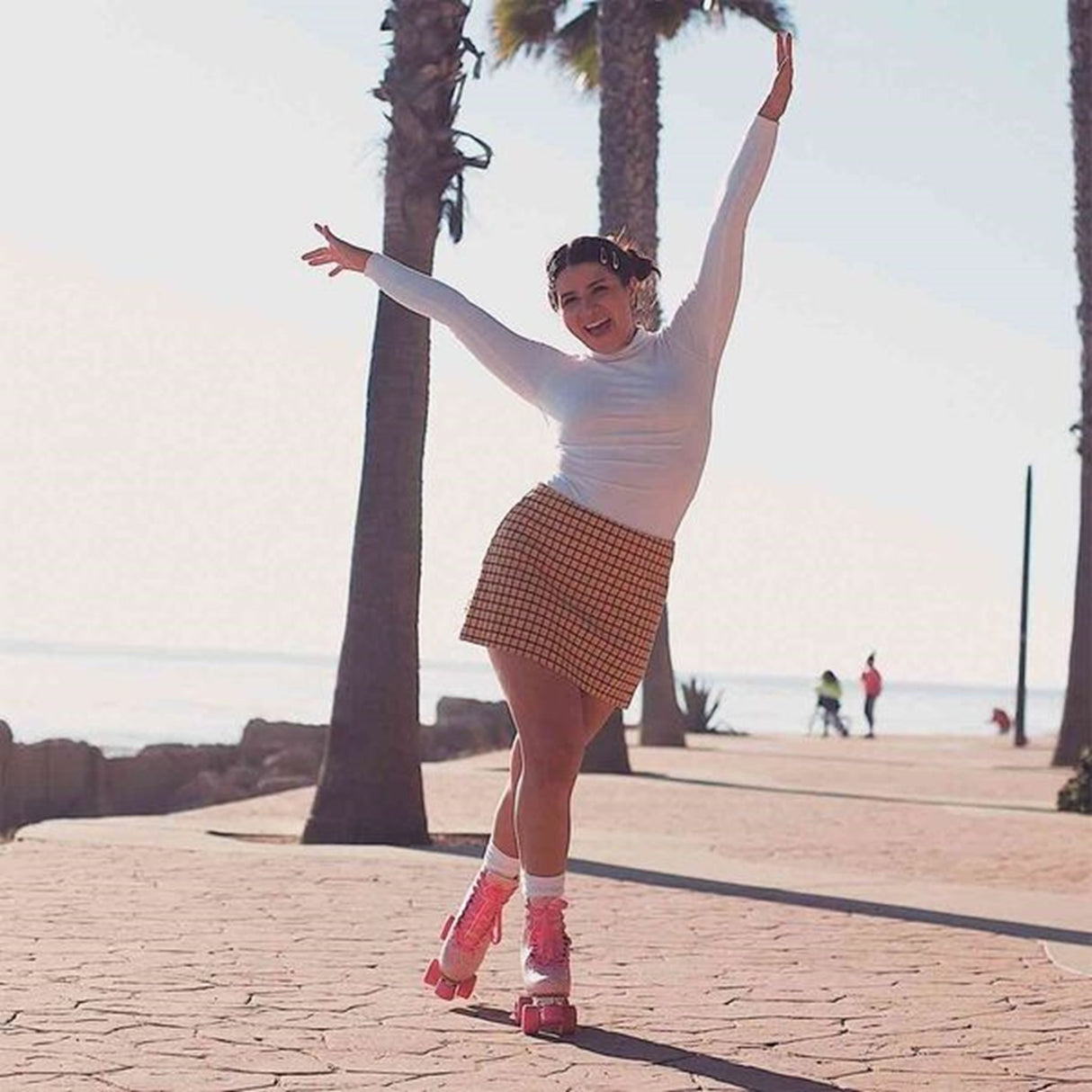 Impala Rollerskaters Pink Tartan 5