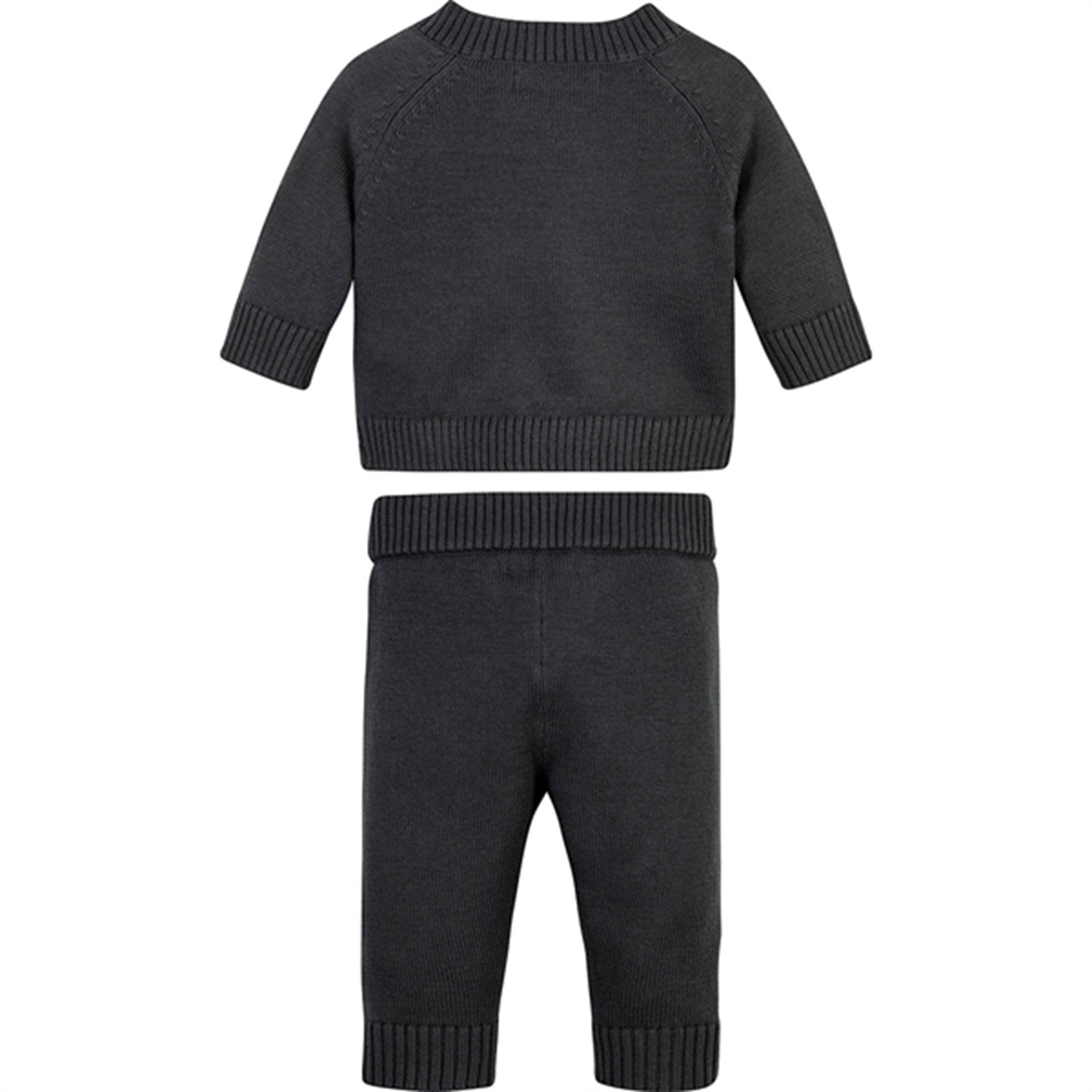 Calvin Klein Metallic Monogram Knit Sweater Sæt Dark Grey 3