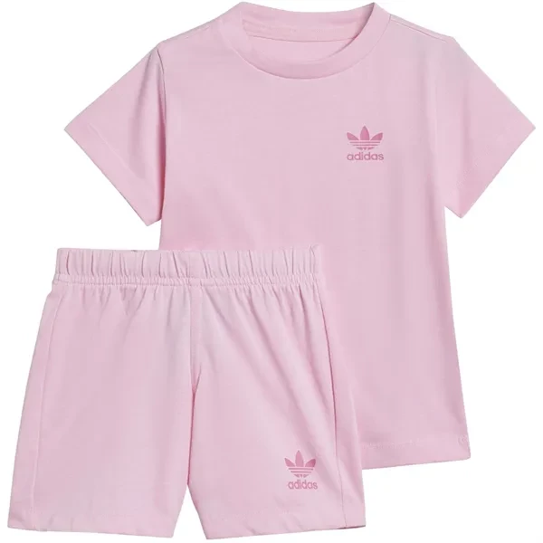 adidas Originals Pink Shorts Tee Set