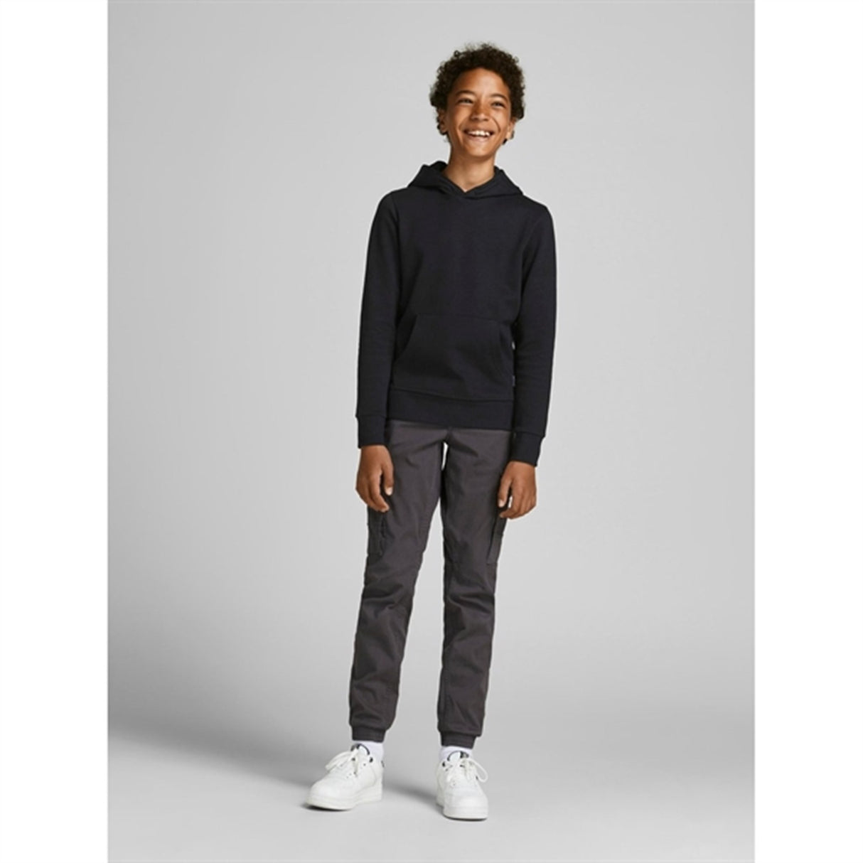 Jack & Jones Junior Black Basic Hoodie Noos