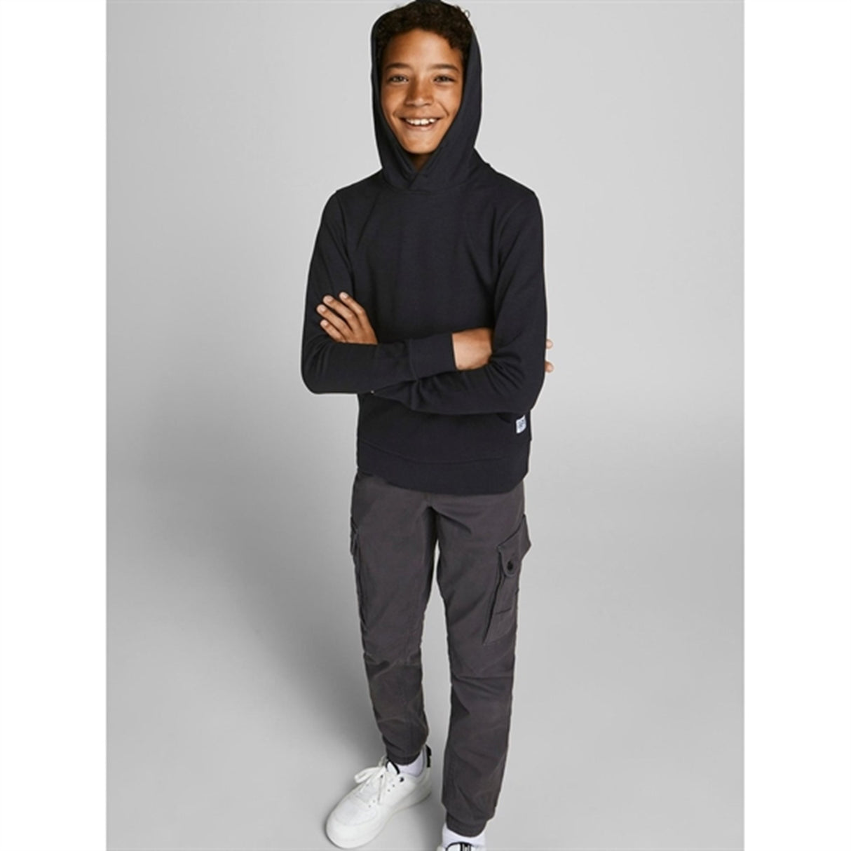 Jack & Jones Junior Black Basic Hoodie Noos