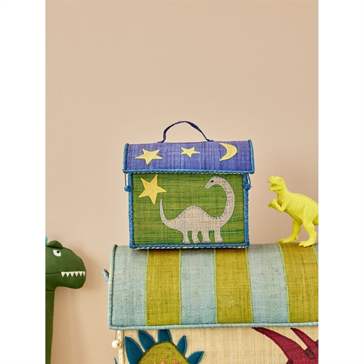 RICE Dinosaur Theme Storage Basket Extra Small