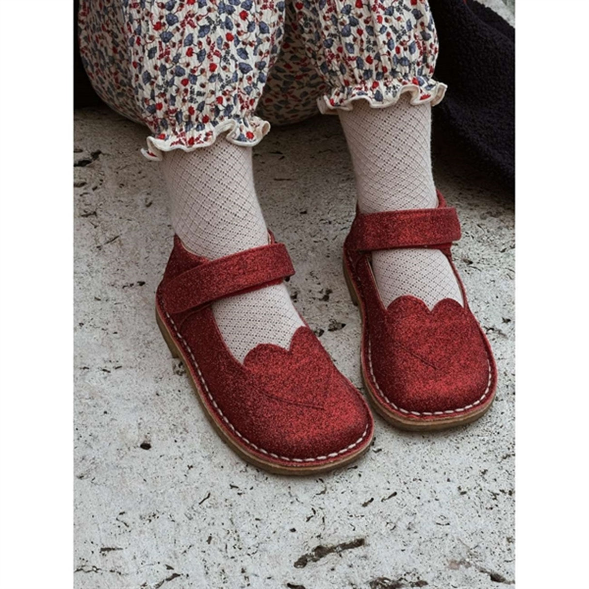 Konges Sløjd Shoe Minnie Coeur Glitter Christmas Red