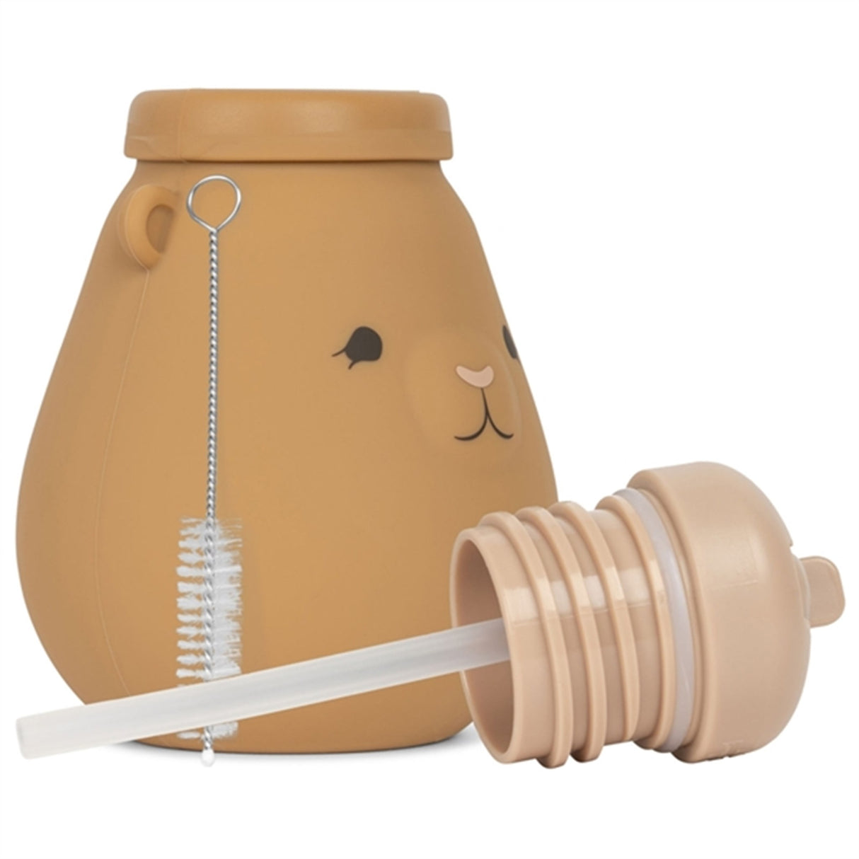 Konges Sløjd Silicone Drinking Bottle Teddy Almond