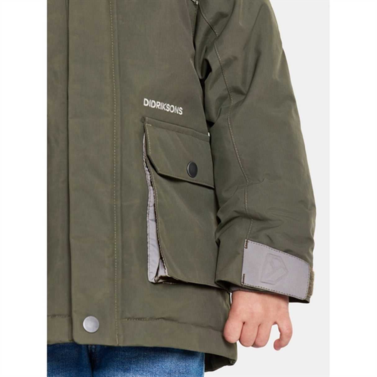 Didriksons Deep Green Kure Kids Parka Jacket