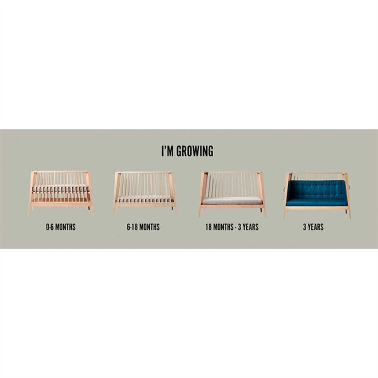 Leander Linea Baby Cot without Mattress Oak