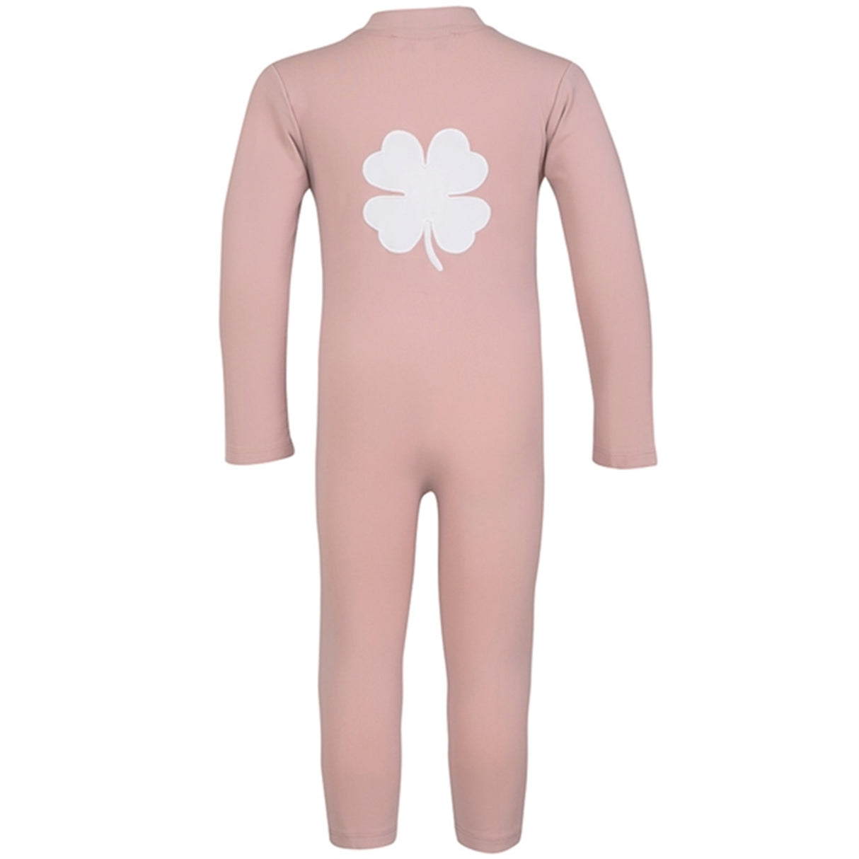 Petit Crabe Rose Nude Lou Clover Sunsuit with Zipper