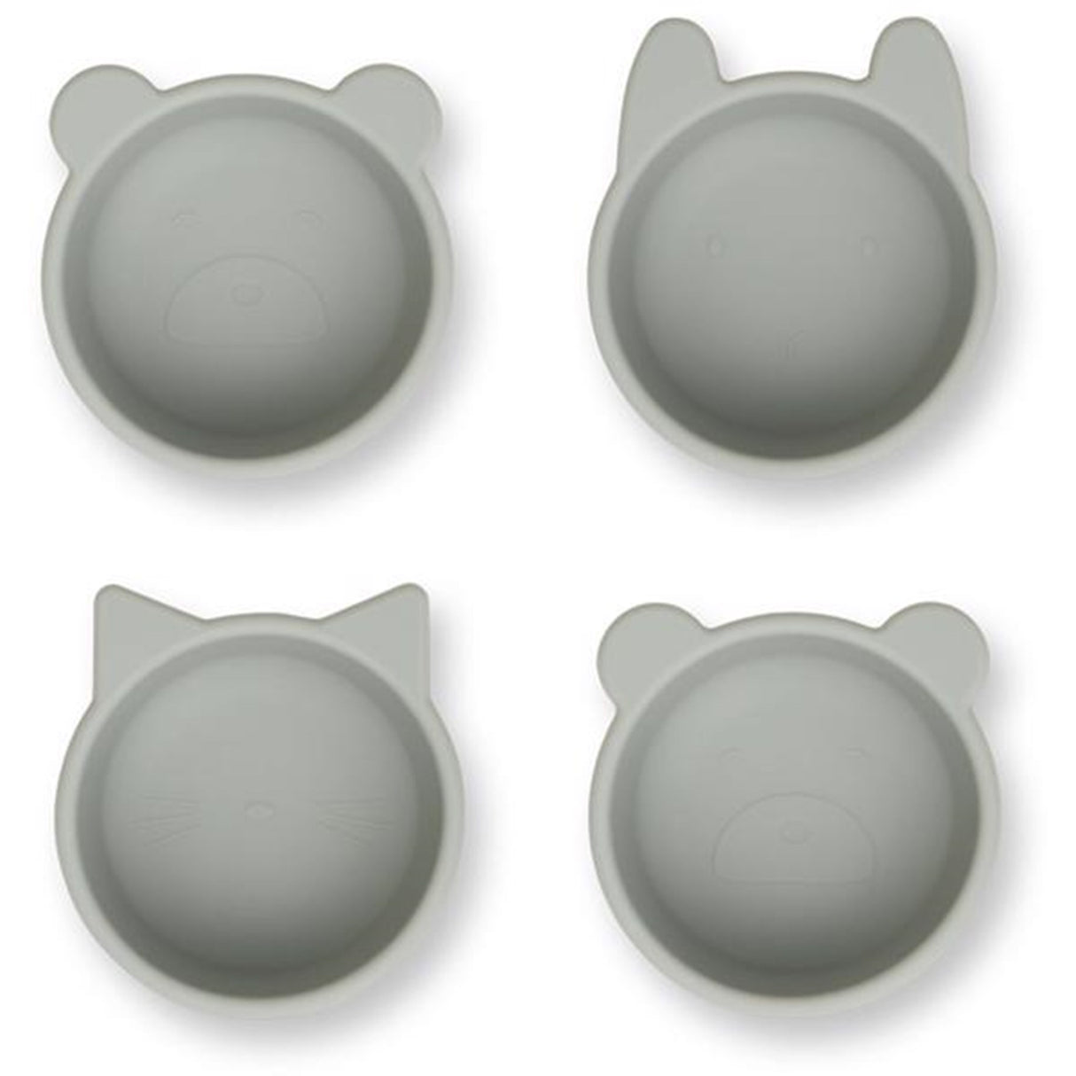 Liewood Malene Silicone Bowls 4-Pack Dove Blue