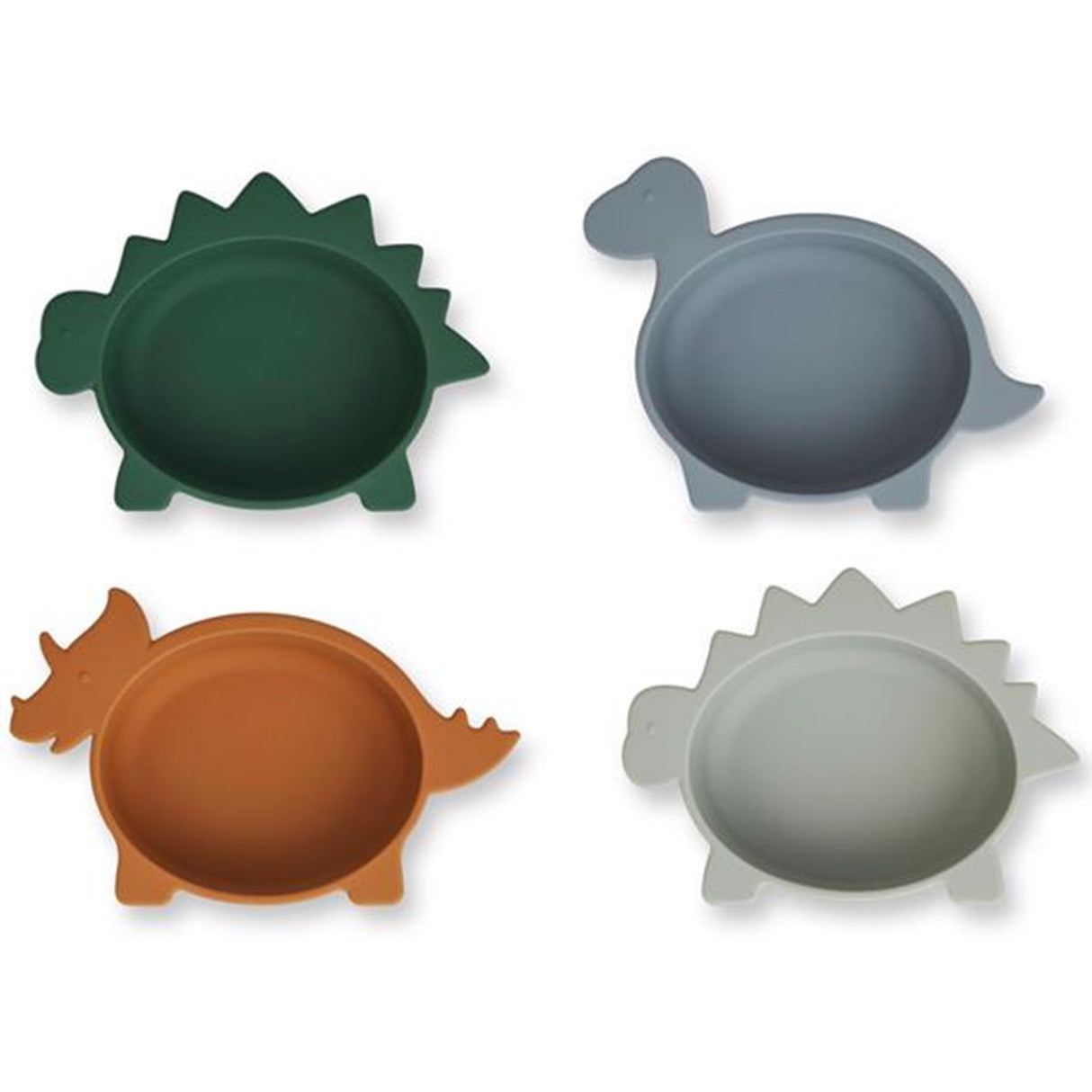 Liewood Iggy Silicone Bowl 4-Pack Dino Blue Multi Mix