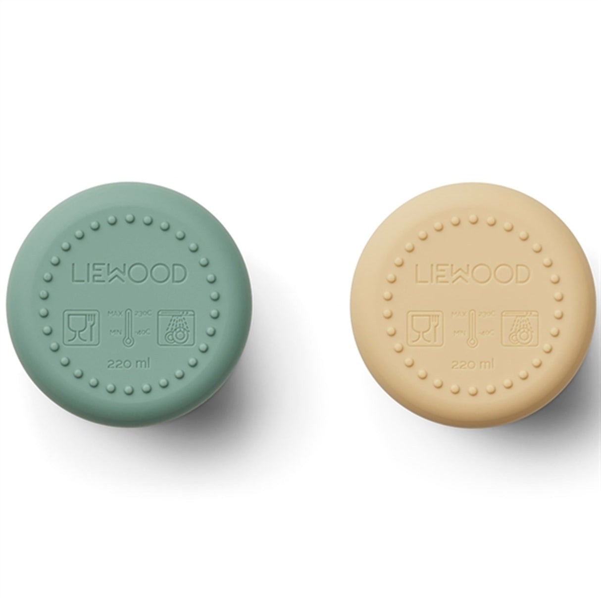 Liewood Ethan Silicone Cup 2-Pack Rabbit Peppermint Wheat Yellow Mix