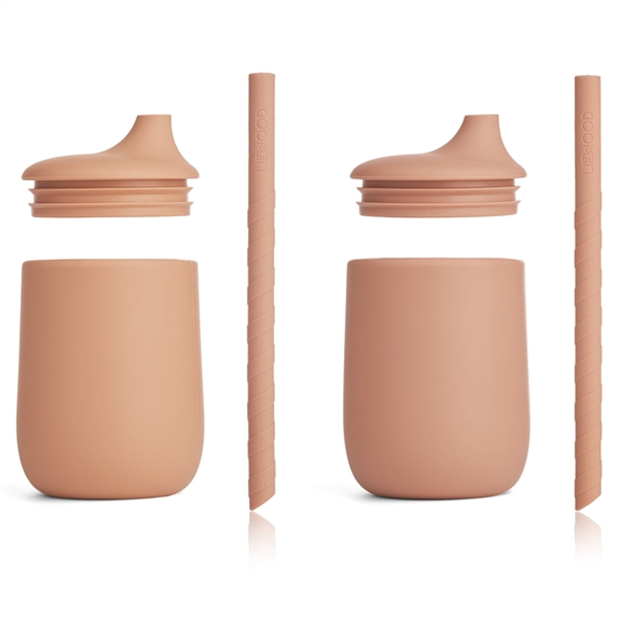 Liewood Ellis Sippy Silicone Sippy Cup 2-Pack Tuscany Rose/Pale Tuscany