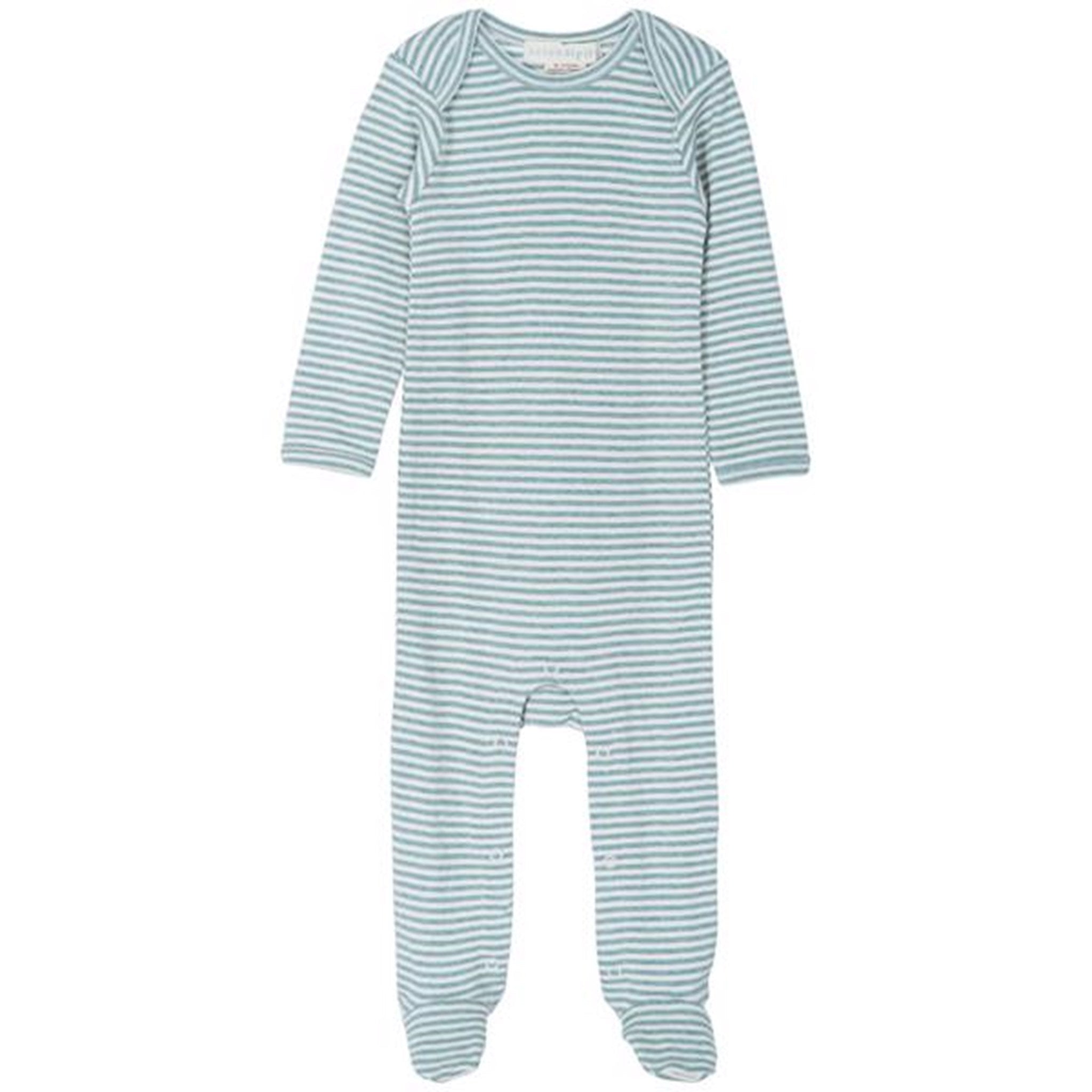 Serendipity Lake/Offwhite Baby Suit Stripe