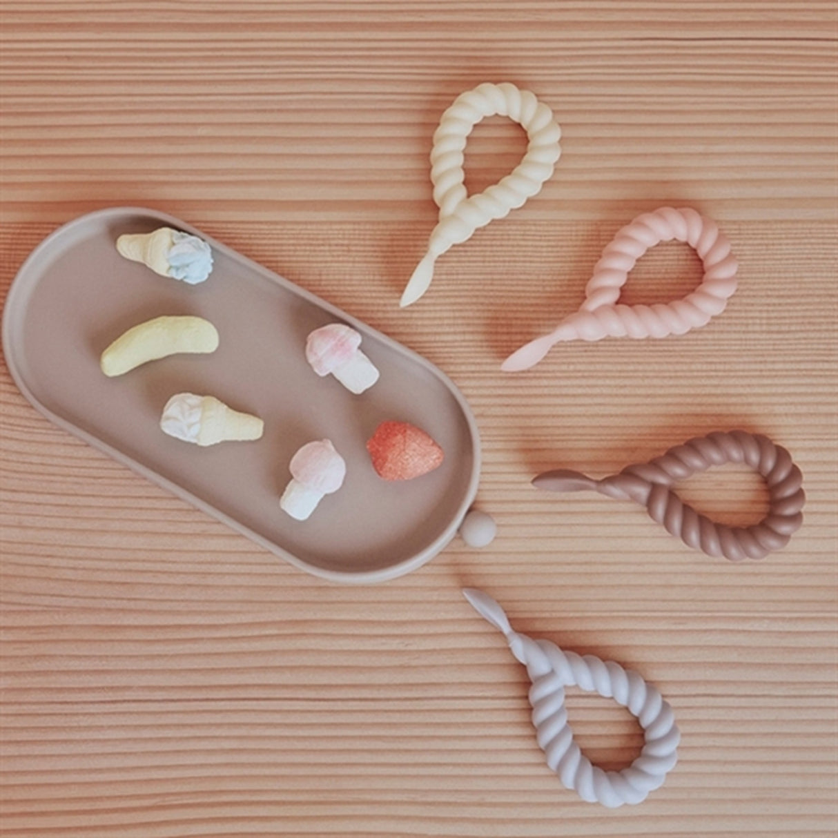 OYOY Mellow Spoon 2-pack Dusty Blue/Choko