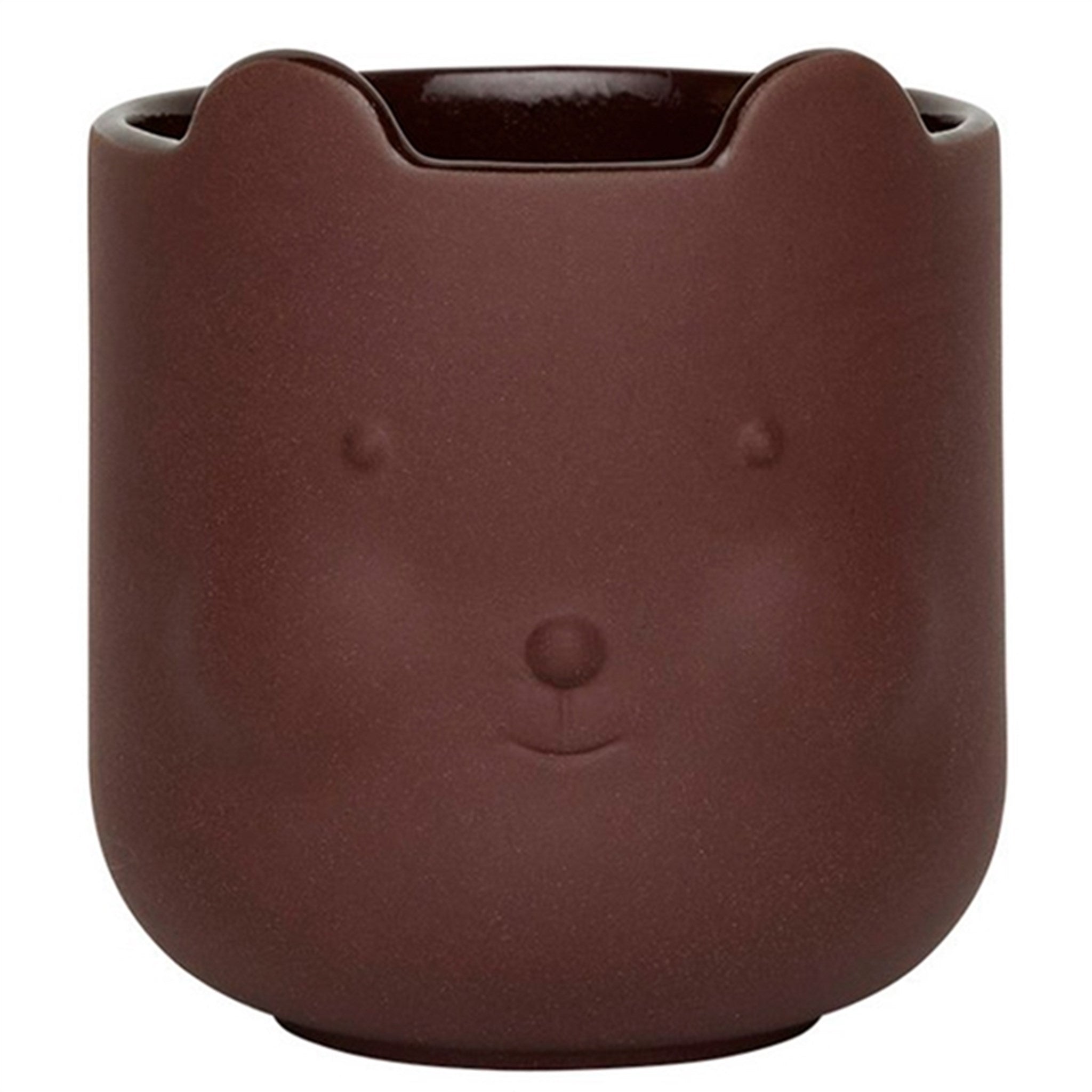 OYOY Bear Pot Dark Terracotta