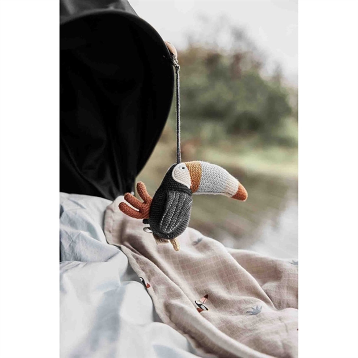 OYOY Toucan Muslin Cloth 2-pack Clay / Caramel