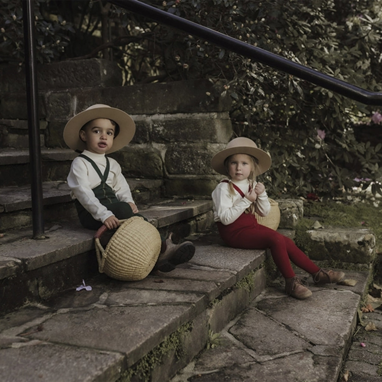 Silly Silas Footed Tights Dark Forest Green