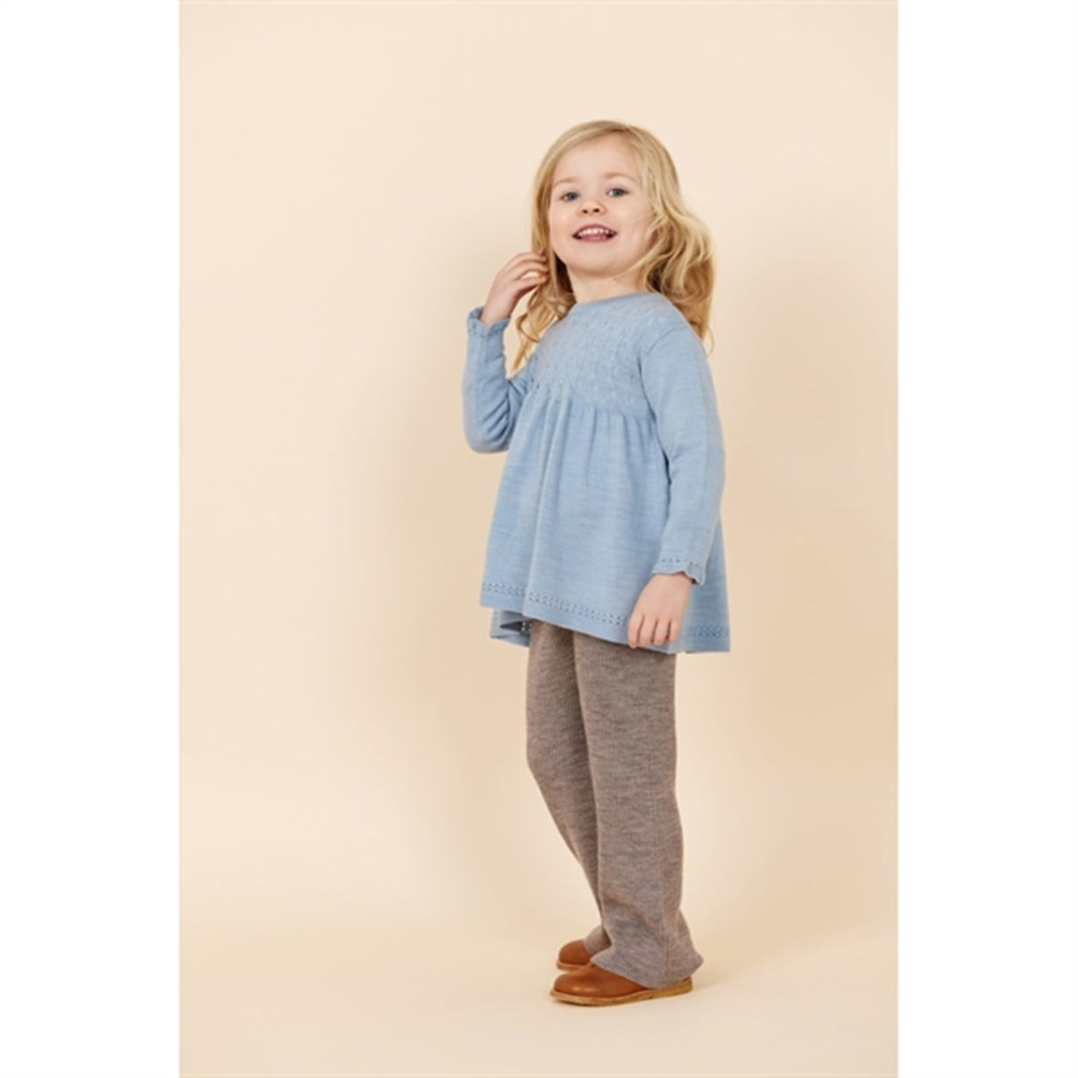 Copenhagen Colors Natural Melange Merino Wide Rib Pants