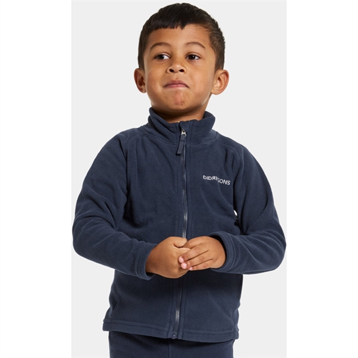 Didriksons Navy Monte Kids Fleece Cardigan