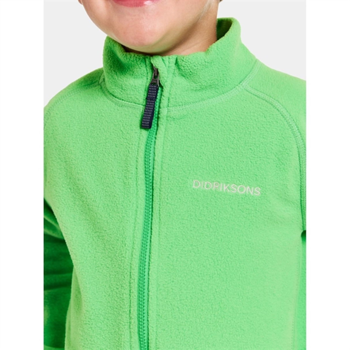 Didriksons Frog Green Monte Kids Fleece Cardigan