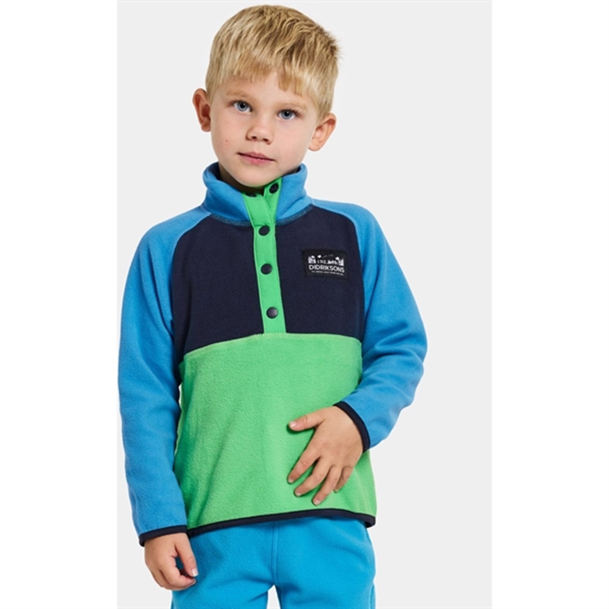Didriksons Frog Green Monte Kids Fleece Jacket 2
