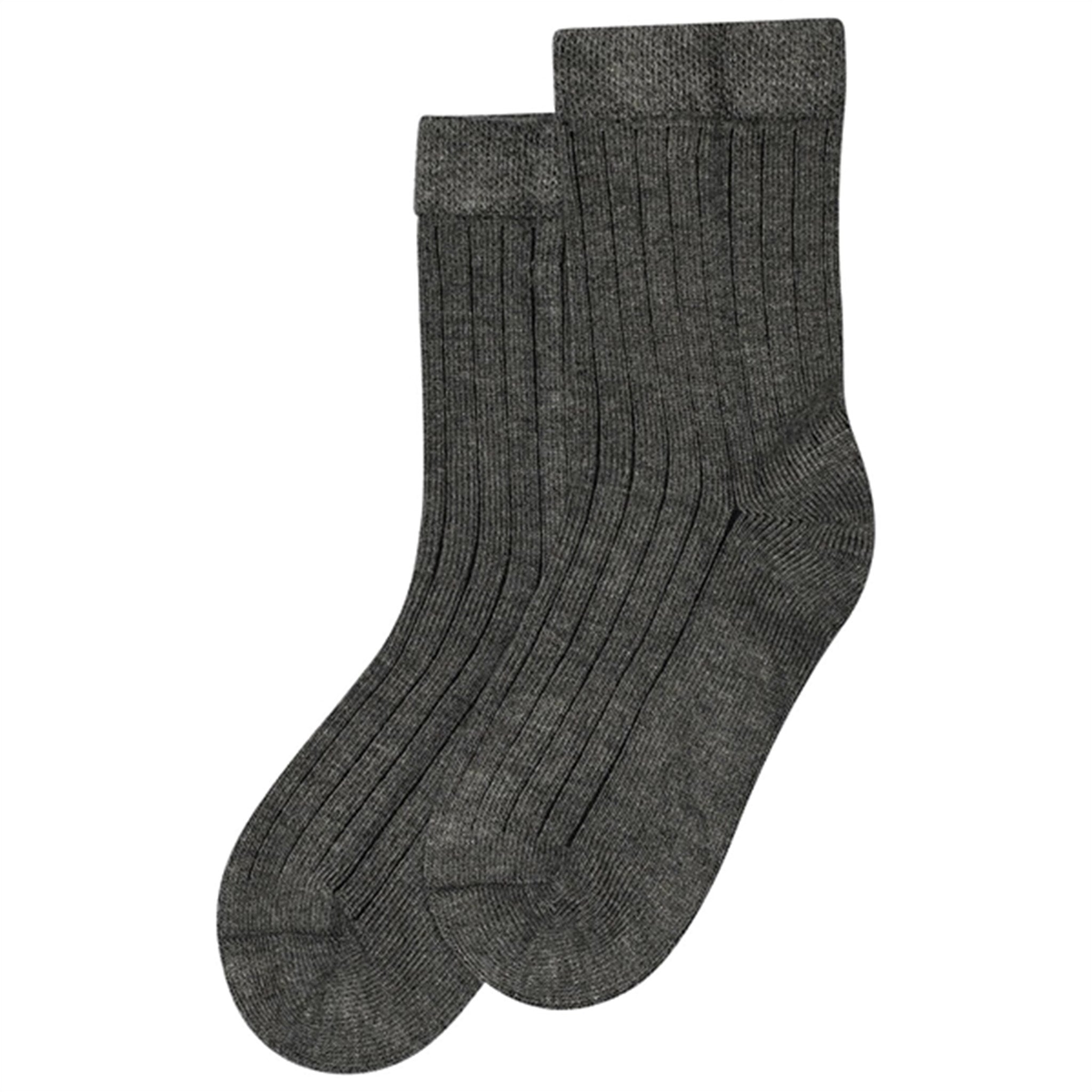 minipop® Dark Grey Melange Bamboo Socks Noos