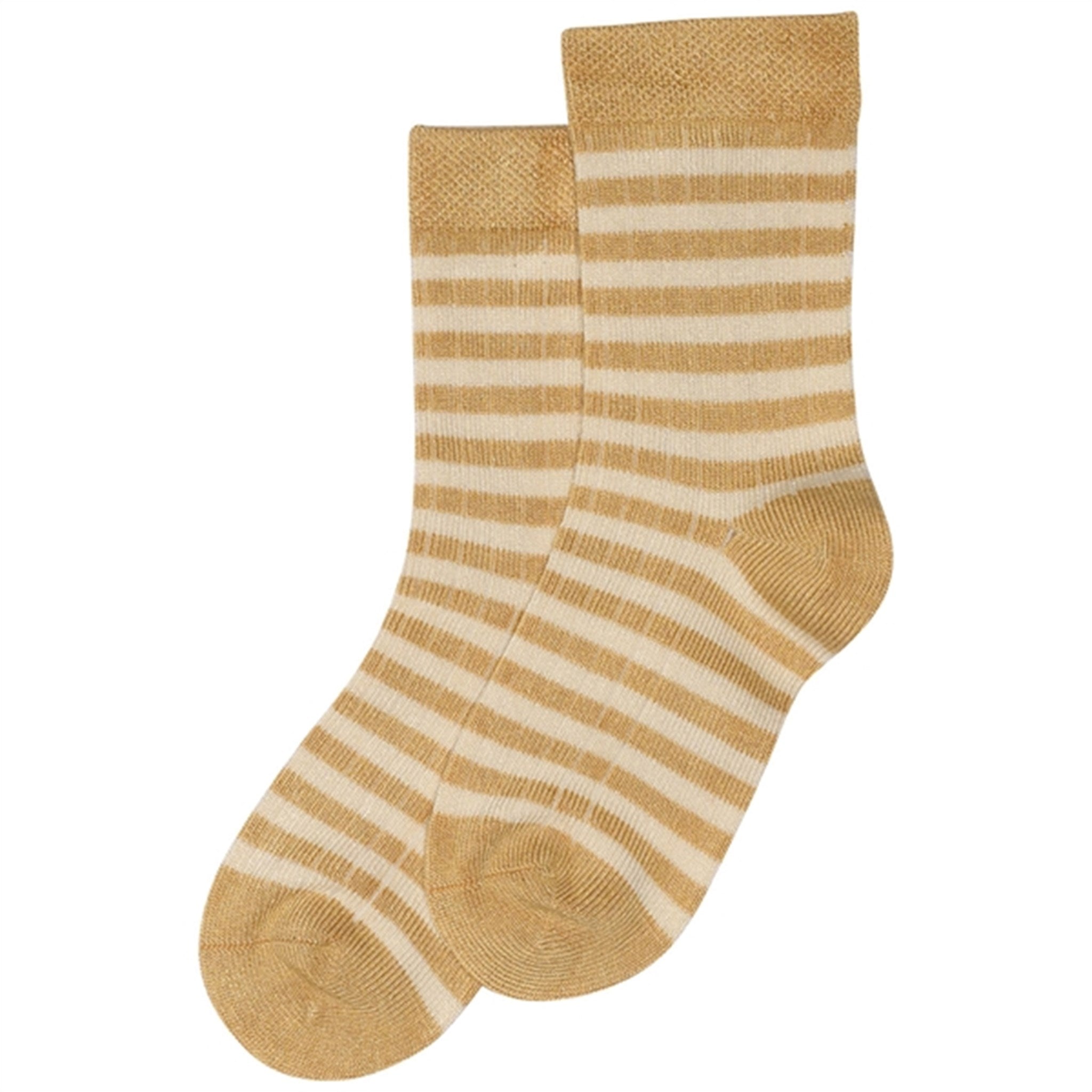minipop® Yellow Corn/Offwhite Bamboo Socks Stripe